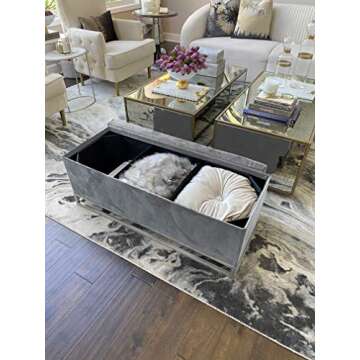 Inspire Me! Home Décor Jessica Bench with Storage and Glam Design