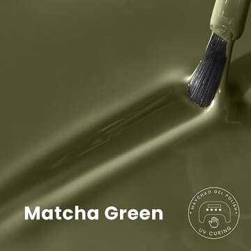 MAYCHAO 15ML Gel Nail Polish 1Pc Matcha Green Gel Polish Soak Off UV LED Nail Polish Nail Art Starte...