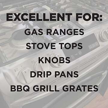 Weiman Heavy Duty Gas Range & Stove Top Cleaner and Degreaser - 2 Pack, 24 Ounces with MicroFiber Cleaning Towel