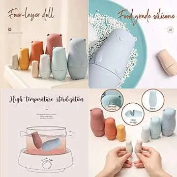 OESSUF Nesting Dolls | Silicone Educational Toy for Toddlers