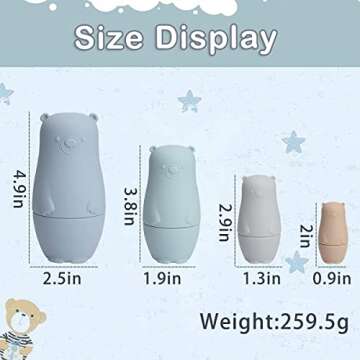 OESSUF Nesting Dolls | Silicone Educational Toy for Toddlers