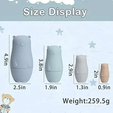 OESSUF Nesting Dolls | Silicone Educational Toy for Toddlers