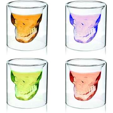 Skull Shot Glass Set for Unique Drinking Experience