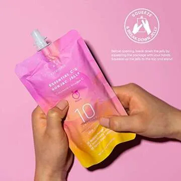 EVERYDAZE Essential C’s Konjac Jelly | Peach | Vegan Collagen Peptides, Gluten Free, Sugar Free, Low Calorie | Healthy Drinkable Fruit Snack | 10 Pack Box Food Drink Pouch