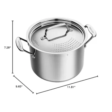 Cuisinart 6 Qt Stainless Steel Pasta Pot with Strainer Lid