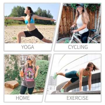 HLTPRO 3 Pack Plus Size Biker Shorts for Women (L-4XL)- 8"/5" High Waist Tummy Control Shorts for Wo...