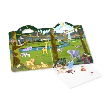 Melissa & Doug Safari Puffy Sticker Play Set - 42 Stickers
