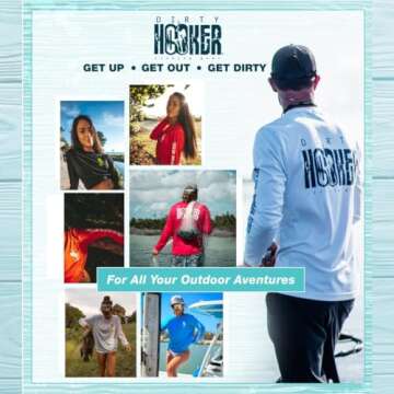 Dirty Hooker Fishing Gear Long Sleeve Fishing Shirt for Men Special Edition - Uv Protection Long Sleeve Shirt Men - Long Sleeve Swim Shirt for Men - Quick Dry Fit Shirt for Men (Small)