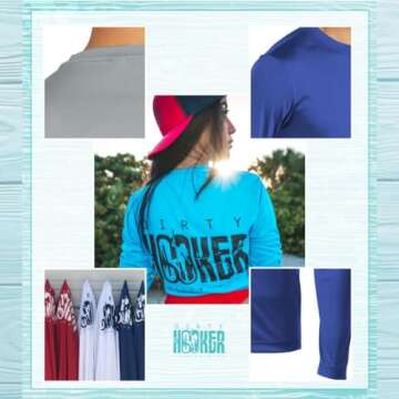 Dirty Hooker Fishing Gear Long Sleeve Fishing Shirt for Men Special Edition - Uv Protection Long Sleeve Shirt Men - Long Sleeve Swim Shirt for Men - Quick Dry Fit Shirt for Men (Small)