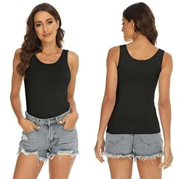 BQTQ Women's Tank Tops - 5 Pcs Sleeveless Set in 5 Colors