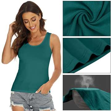 BQTQ Women's Tank Tops - 5 Pcs Sleeveless Set in 5 Colors