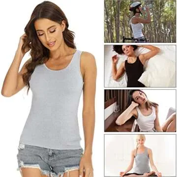 BQTQ Women's Tank Tops - 5 Pcs Sleeveless Set in 5 Colors