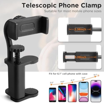 Facmogu 360° Rotatable Guitar Phone Holder for Musicians