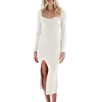 ANRABESS Women's Elegant Sweater Dress for Fall