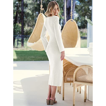 ANRABESS Women's Elegant Sweater Dress for Fall