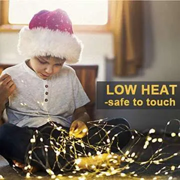 WSgift 2 Pack 20 Feet 60 Warm White Led Battery Operated Fairy Lights with Remote Control Timer Waterproof Silver Copper Wire Twinkle String Lights for Party Bedroom Wedding Christmas Decorations