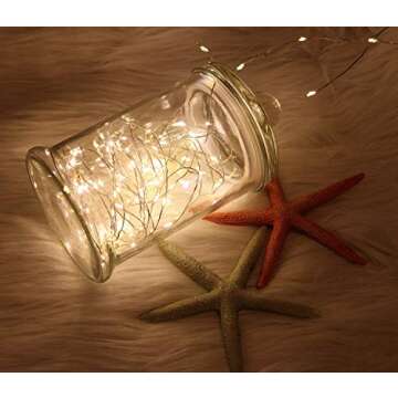 WSgift 2 Pack 20 Feet 60 Warm White Led Battery Operated Fairy Lights with Remote Control Timer Waterproof Silver Copper Wire Twinkle String Lights for Party Bedroom Wedding Christmas Decorations