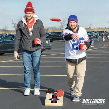 Wild Sports Georgia Bulldogs 1' x 2' Travel Size Solid Wood Cornhole Set with Direct Print HD Team Graphics – Great Gift for Any Sports Fan! Bean Bag Toss Family Games for Outdoor Play