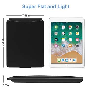 KEDSUM 10x Large Lighted Makeup Mirror, LED Travel Mirror with Lights, Compact Vanity Mirror with To...