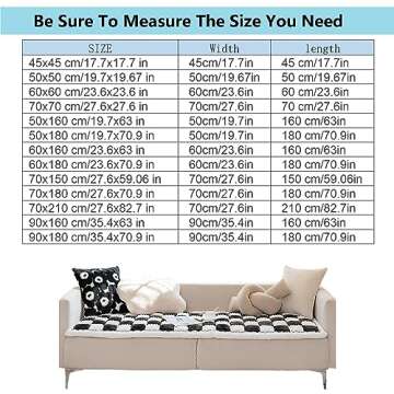 Yoovat Funny Couch Cover Magic Sofa Cover Garden Cotton Protective Couch Cover Plaid Cream-Coloured ...