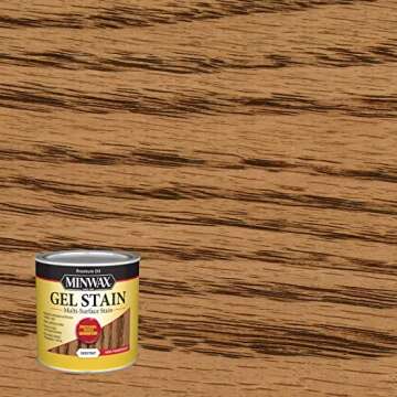 Minwax Gel Stain for Interior Wood Surfaces, ½ Pint, Chestnut