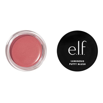 e.l.f. Luminous Putty Blush, Putty-to-Powder, Buildable Blush With A Subtle Shimmer Finish, Highly P...