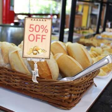 Daletu 30PCS Acrylic Retail Clips - Clear Sign Holders