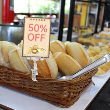 Daletu 30PCS Acrylic Retail Clips - Clear Sign Holders