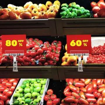 Daletu 30PCS Acrylic Retail Clips - Clear Sign Holders