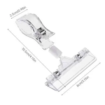 Daletu 30PCS Acrylic Retail Clips - Clear Sign Holders