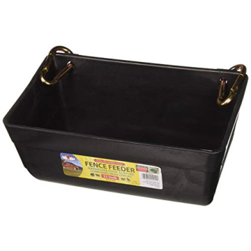 2 Pack Little Giant Fence Feeders With Clips - 11 Inch Black