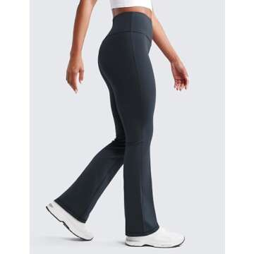 CRZ YOGA Women's High Waist Flare Pants - True Navy