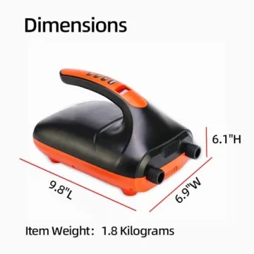 Tuomico 20PSI Electric Air Pump for Paddleboards and More
