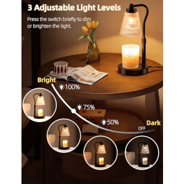 Flameless Candle Warmer Lamp with Timer & Dimmable Features