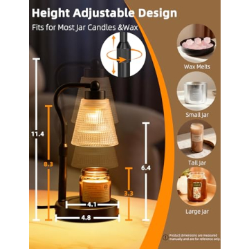 Flameless Candle Warmer Lamp with Timer & Dimmable Features