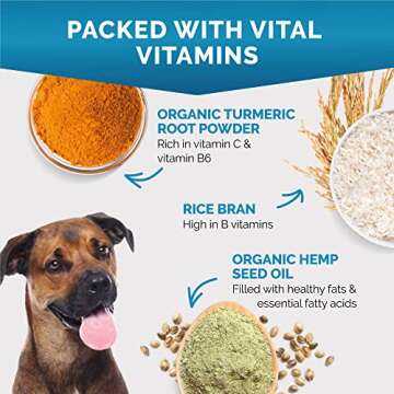 PREMIUM CARE Glucosamine Chews for Dogs with Hemp - Hip and Joint Health Supplement for Mobility Support - Dog Glucosamine Chews with Hemp for Dogs- 120 Hemp Treats