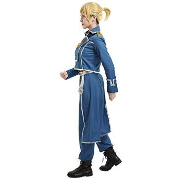 miccostumes Women's Costume Officer Military Cosplay Uniform Overcoat Pants And Train