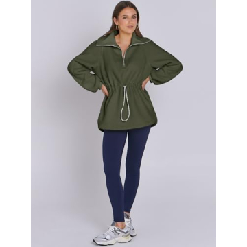 ANRABESS Women Sherpa Fleece Sweatshirt Cozy Fall Fashion