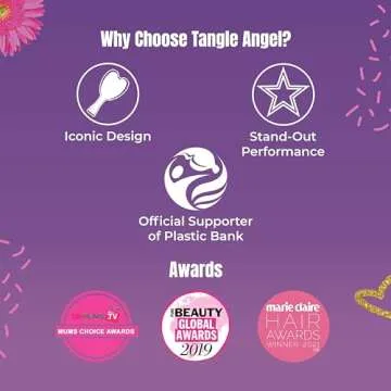 Detangling Hair Brush - Anti Static Angel Wing Hair Brush with Soft & Flexible Bristle for Straight & Wavy Hair - Tangle Angel Hair Detangler Brushes for Blow Drying & Shower - Gloss Pink