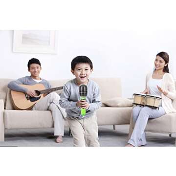 12 Inflatable Microphones 80s 90s Party Favors Decorations Stage 9.8 Inch Plastic Colorful Microphone - Christmas Halloween Birthday Party Supplies Carnival Photo Booth Props