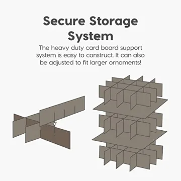 IRIS USA Ornament Storage Box Stackable Holiday Decor Organizer