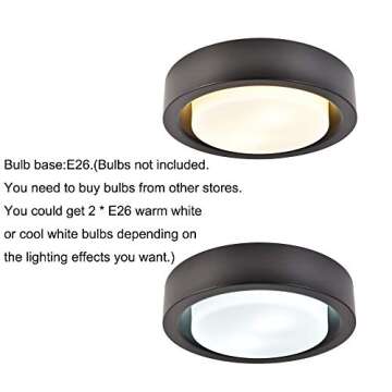 COTULIN Black Flush Mount Ceiling Light,13 Inch Matte Black Ceiling Lighting Fixture，Modern Round ...