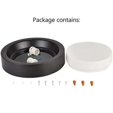 COTULIN Black Flush Mount Ceiling Light,13 Inch Matte Black Ceiling Lighting Fixture，Modern Round Metal Ceiling Lamp with White Frosted Glass Shade for Hallway Bedroom Closet Outdoor