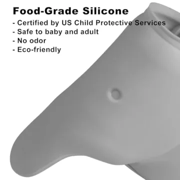 Gray Elephant Silicone Bath Spout Cover for Kids Safety