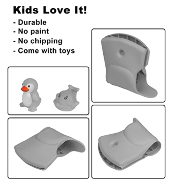 Gray Elephant Silicone Bath Spout Cover for Kids Safety