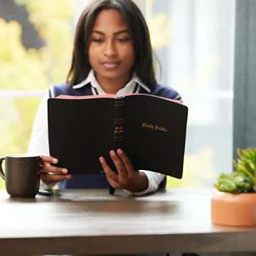 Premium KJV Holy Bible in Large Print & Genuine Leather