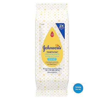 Johnson's Gentle Baby Cleansing Cloths for Newborns - 15ct