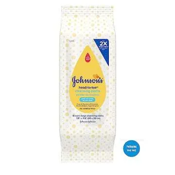 Johnson's Gentle Baby Cleansing Cloths for Newborns - 15ct