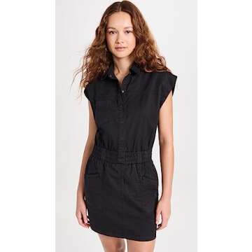 Pistola Denim Women's Rosie Mini Dress, Fade to Black, XS