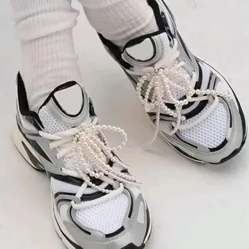 PUCAPOCO Pearl Bow Charms for Sneakers & Accessories